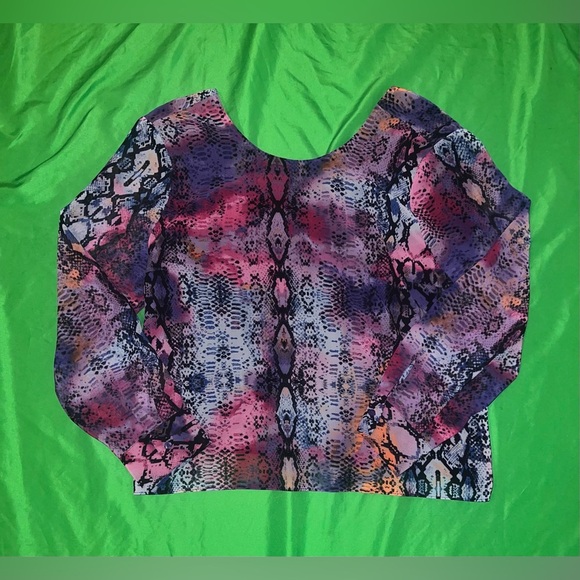 Bar III Multicolor Snake Print Women's Top size XL - Picture 2 of 9